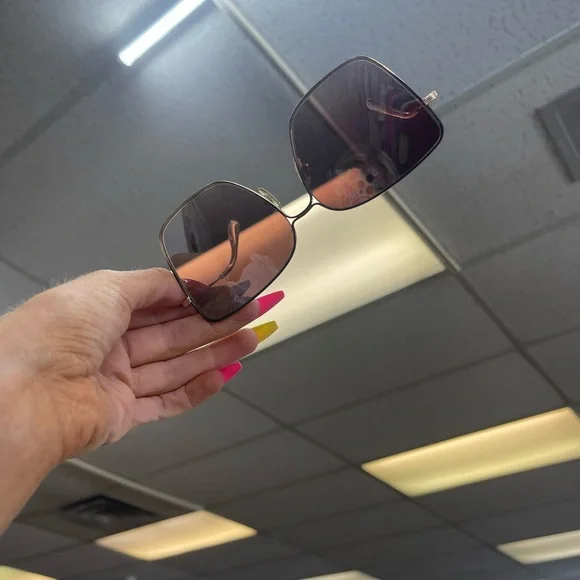 KREWE Gold Frame Sunglasses with Purple-Gray Gradient Lenses - Picture 8 of 10